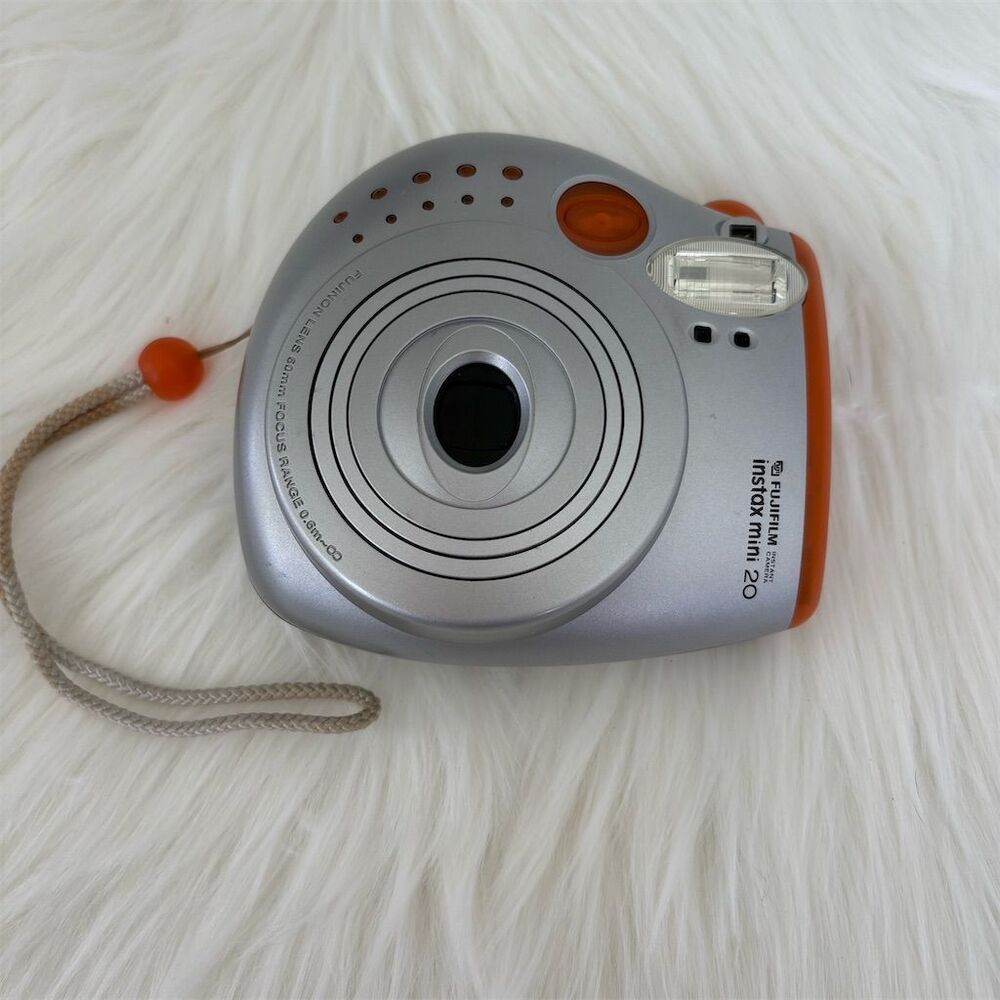 Fujifilm Instax Mini 20 Instant Film Camera Orange w/ Flash